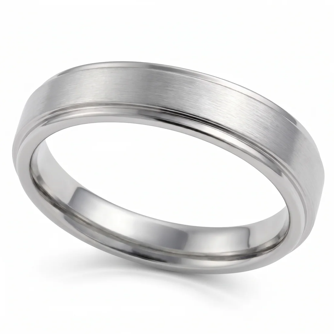 Plain titanium, The lightest ring we make, and the simplest.