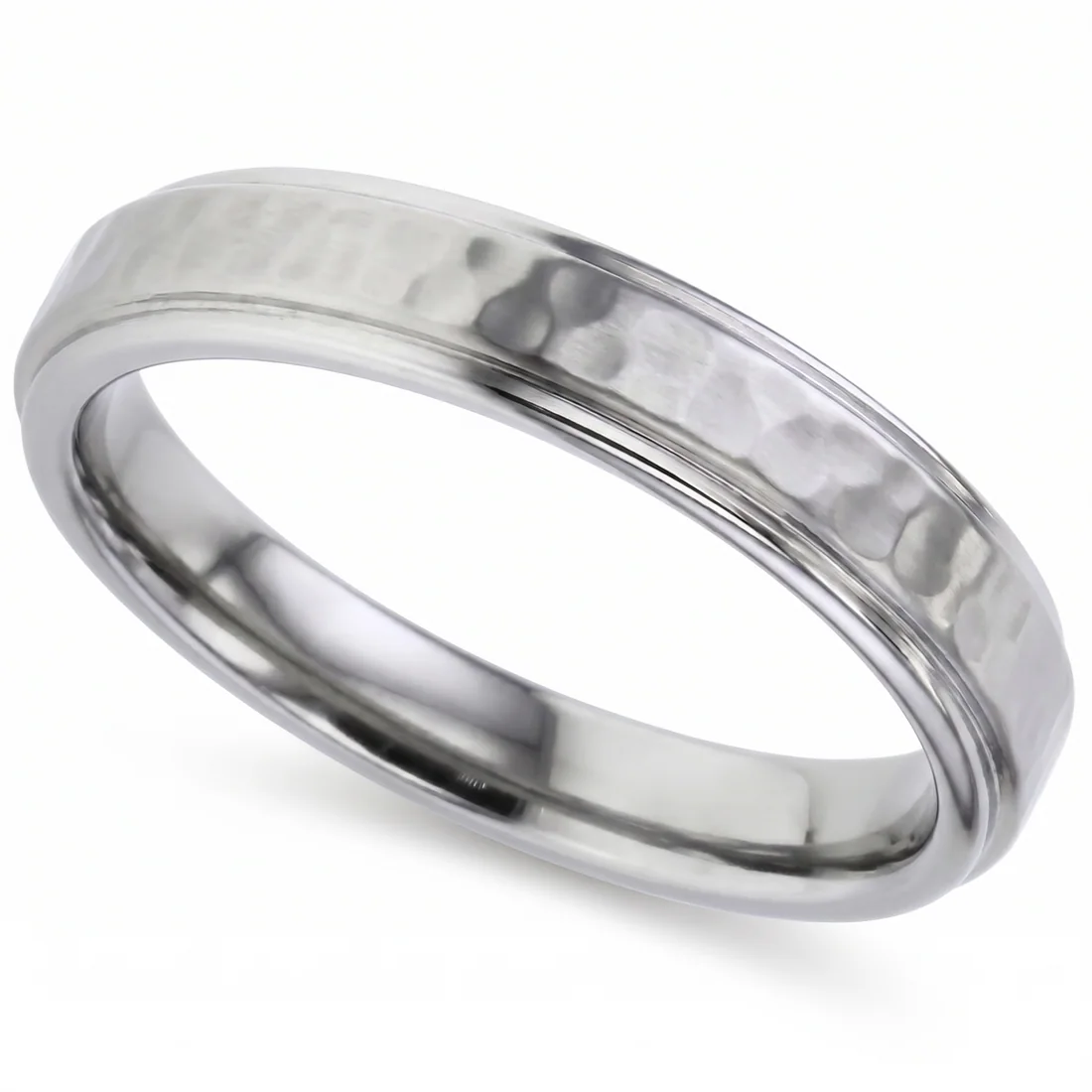 Hammered titanium, Hand hammered titanium, nothing else.