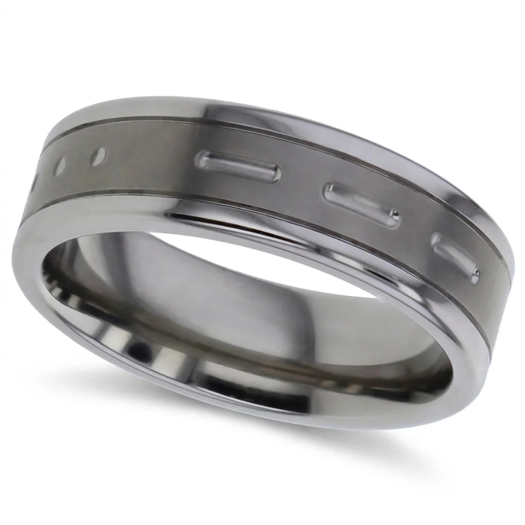 Morse code, titanium, Your words in Morse code, cut into titanium.
