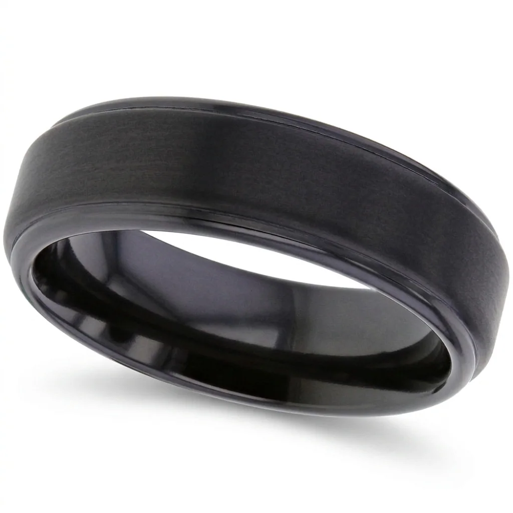 Plain black zirconium, Black all the way round, and none of it is a coating.