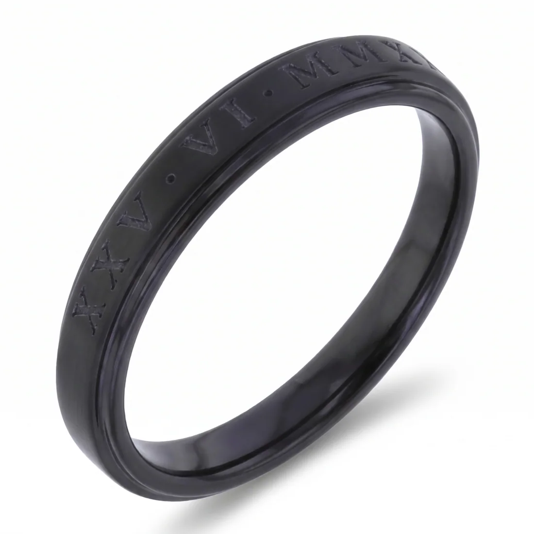 Roman numeral, Your date, cut around the whole band in numerals.