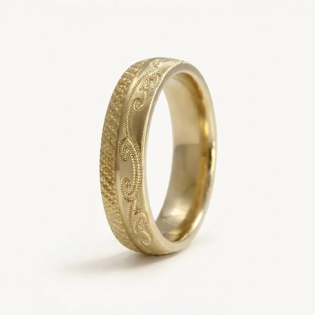 Scrollwork, A scrolling beaded motif down the centre, fine bead texture at each edge.
