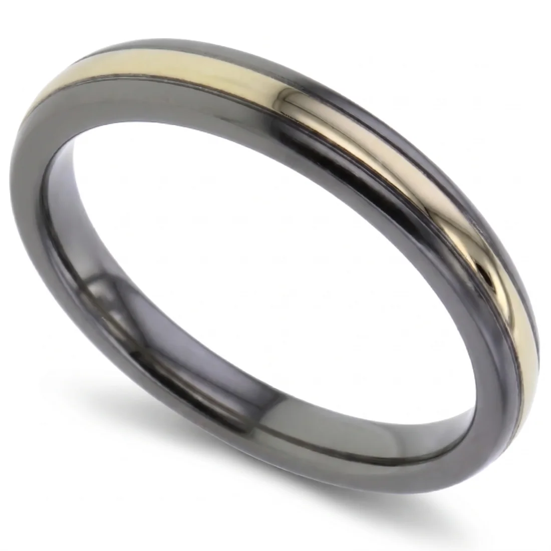 Wide gold inlay, titanium, Three millimetres of solid gold down the centre.